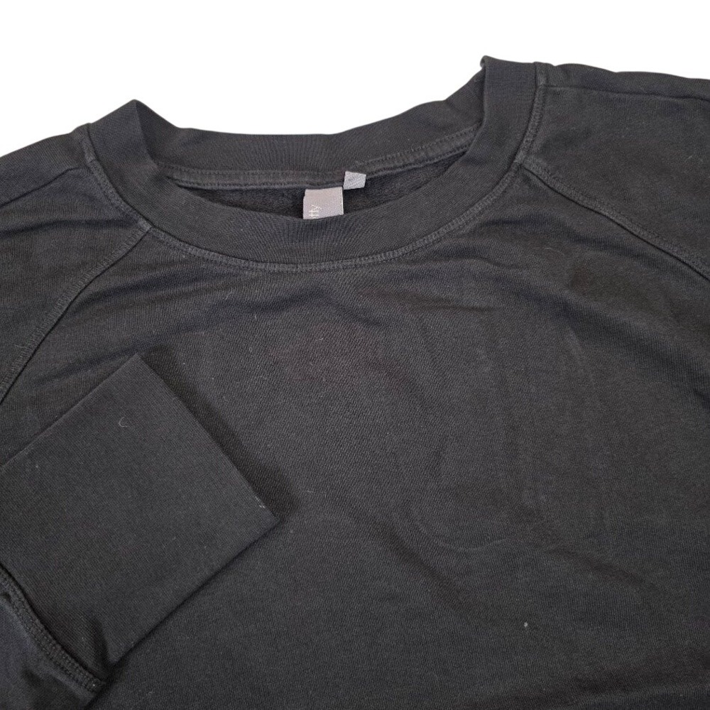 Sweaty Betty Women XL After Class Sweatshirt Black Raglan High-Low SB5622